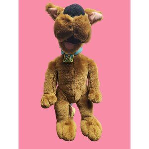 Scooby-Doo Plush 12" Vintage Brown Stuffed Cartoon Dog With Blue Collar & SD Tag